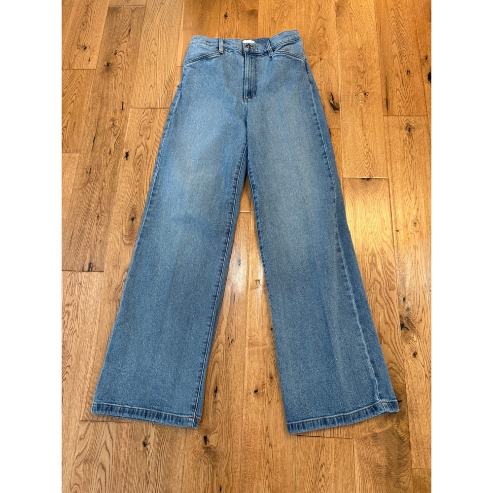 Favorite Daughter The Mischa Tahoe Wide Leg Jeans Light Blue Wash Size 28